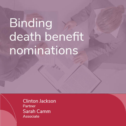 Binding death benefit nominations
