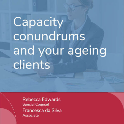 Capacity conundrums and your ageing clients