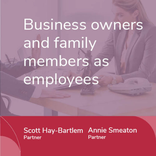 Business owners and family members as employees